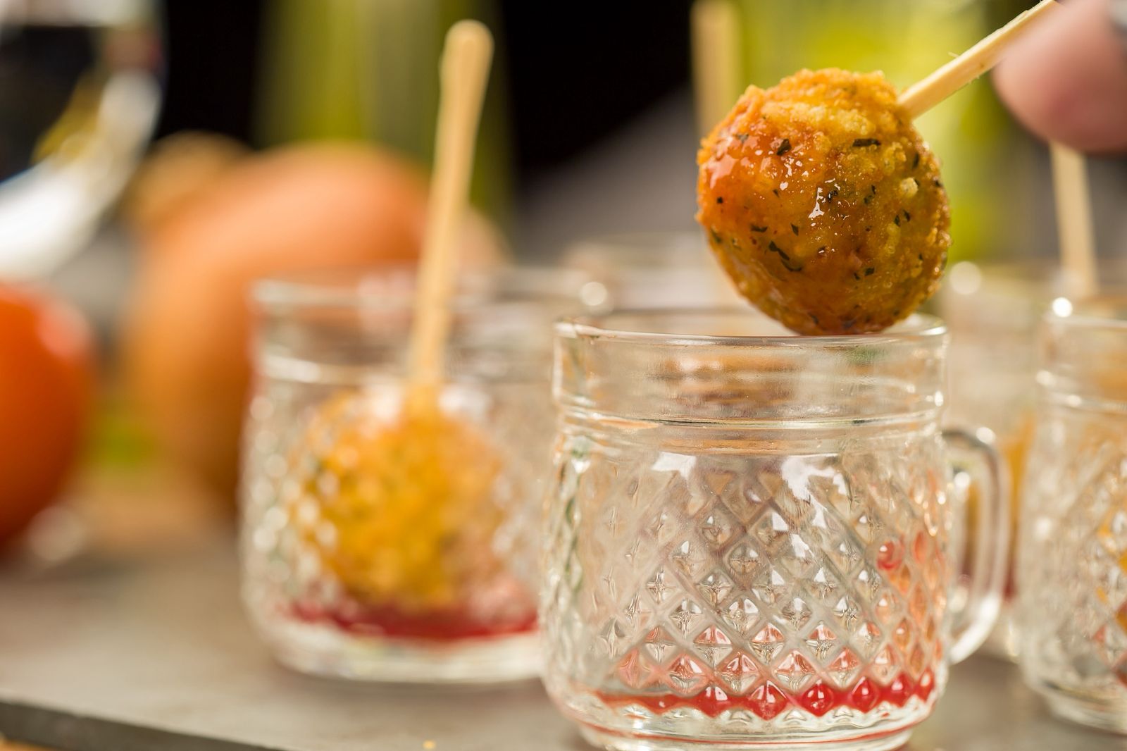 Bolinho de Arroz e Geleia de Morango Picante